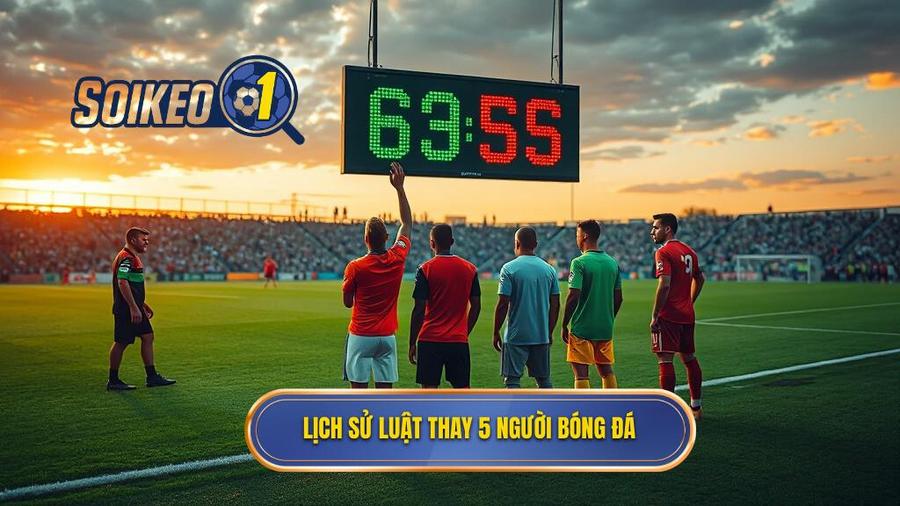 1. Lịch sử luật thay 5 người bóng đá